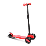 Ziggy 3-Wheel Tilt Scooter With LED lights - Red