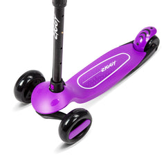 Ziggy 3-Wheel Tilt Scooter With LED lights - Purple